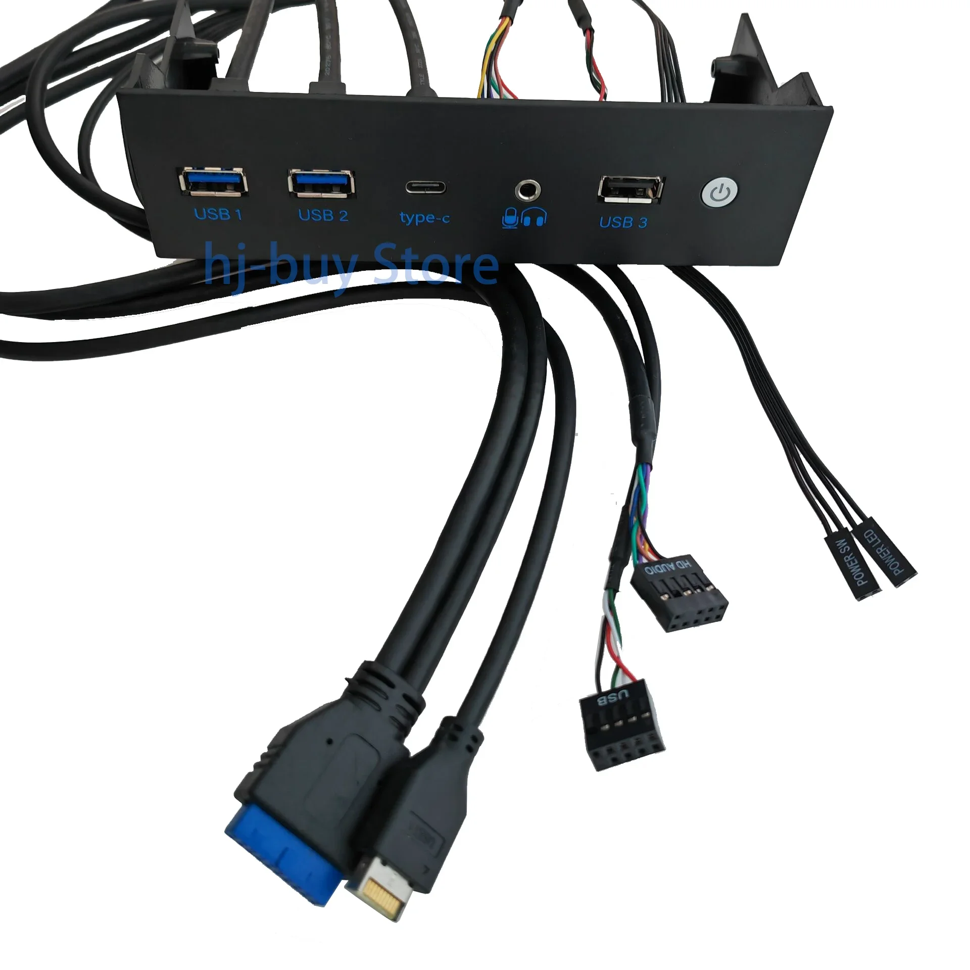 Host Case Cabo de Extensão Motherboard Áudio hd tipo e Potência tipo c Led sw Painel de Barra Frontal de 525 19p 9pin para Portas Usb 3.0 3.1 hd