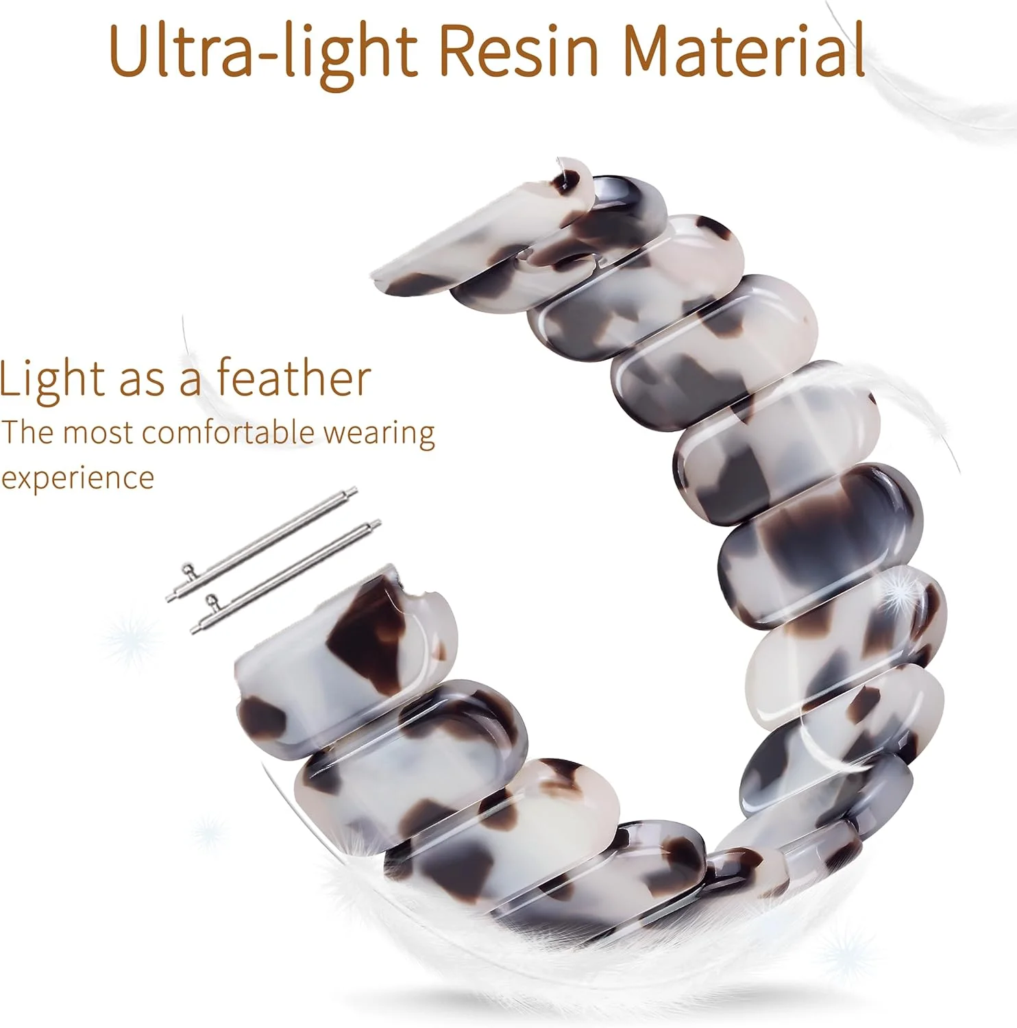 Versatile Resin Watch Band - 18/20/22mm Strap