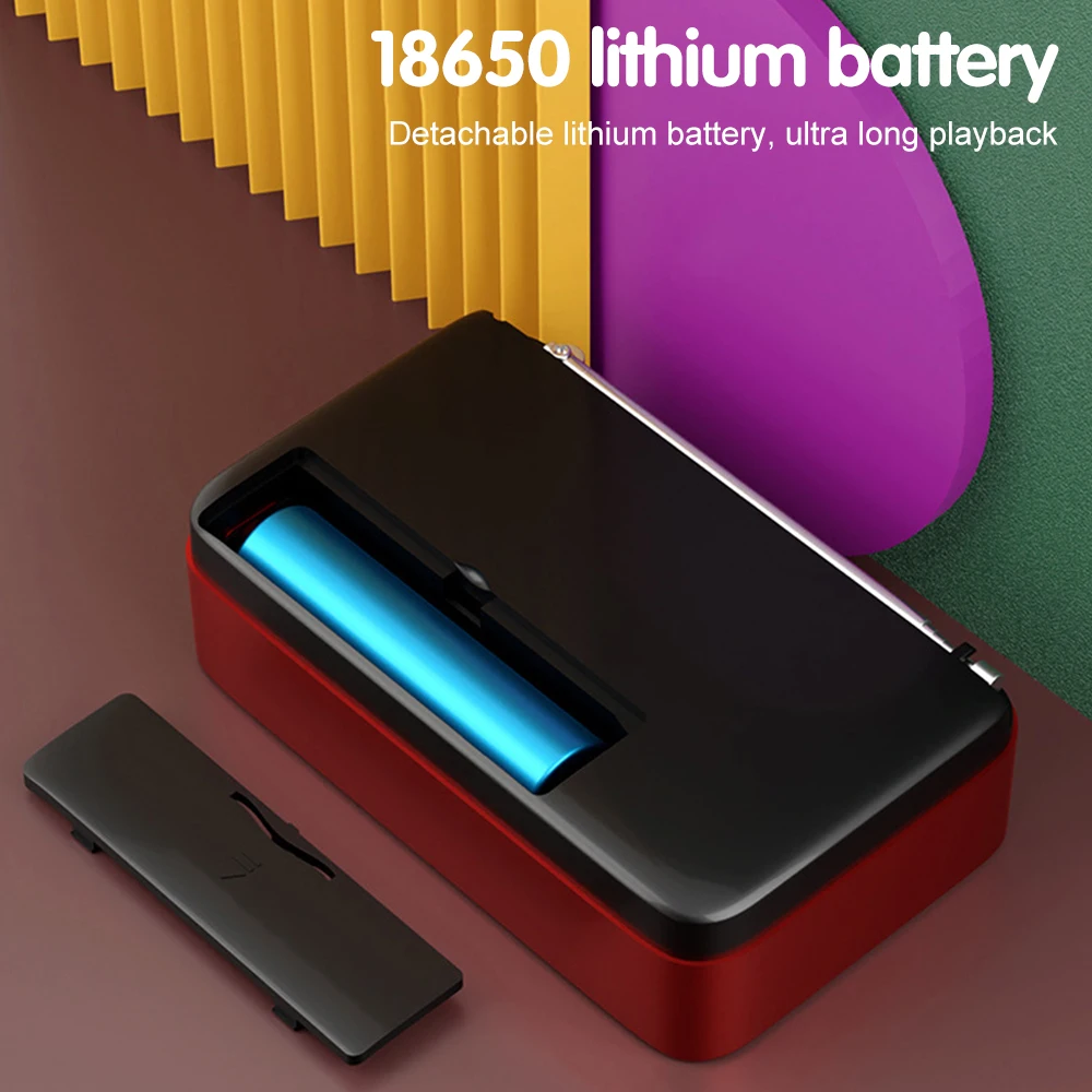 Bluetooth 5.0 Portable FM Radio Small Emergency Recargable Sound Box thumbnail 8