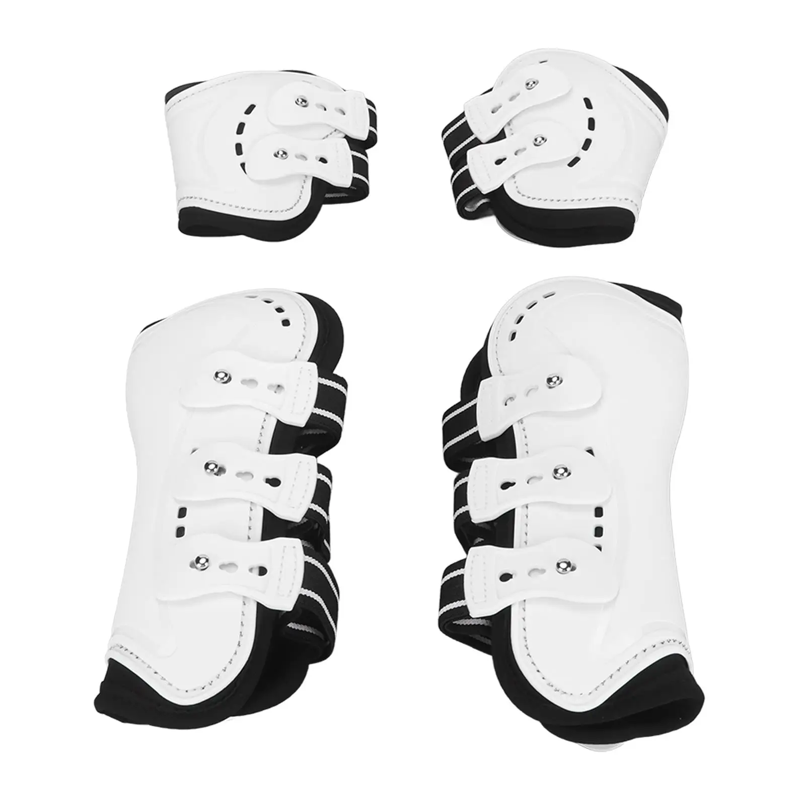 Adjustable Horse Front Hind Boots Tendon & Fetlock Shock Absorbing Protection