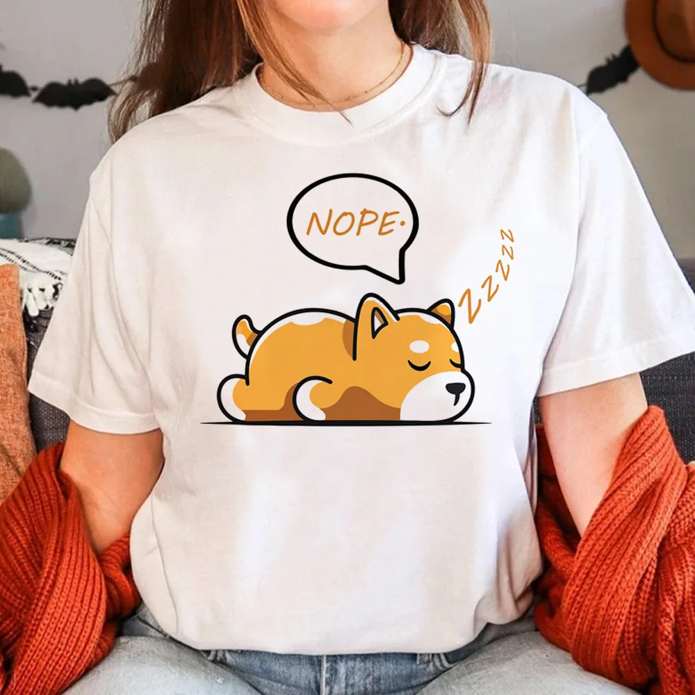 Shiba Inu Tshirt Donna Streetwear Tshirt Ragazza Designer 2000S Vestiti