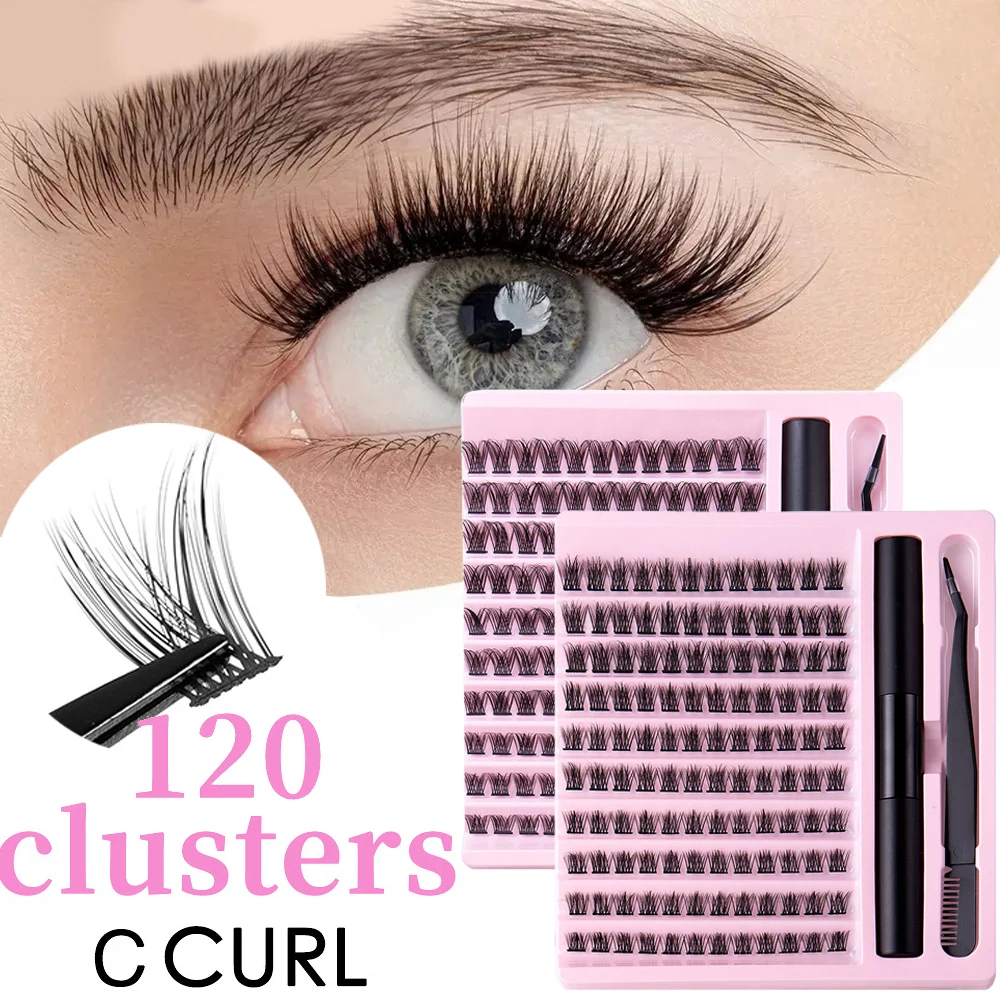 

Segmented False Eyelashes D Eyelash Grafting Cluster Eyelash Lash Glue Lash Extension Tweezers Set DIY Eye Makeup Eyelash 1set