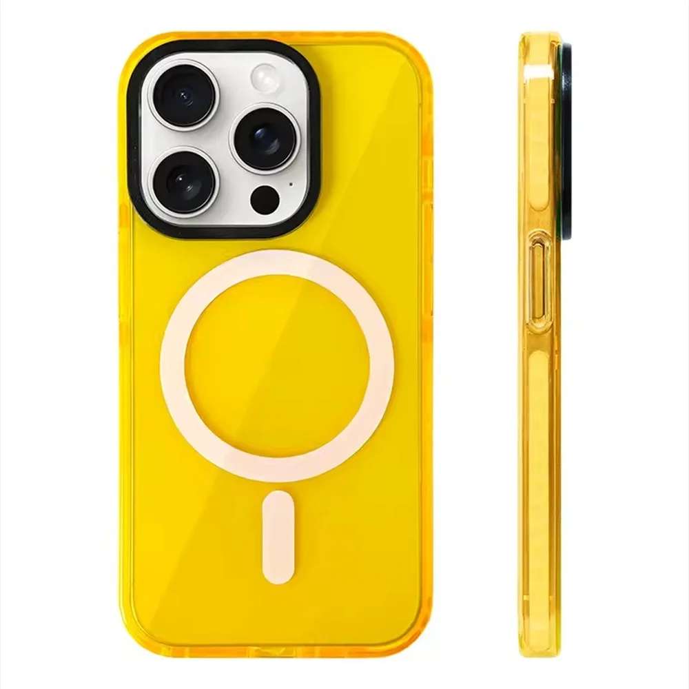 Neon Transparent Crystal Case with MagSafe Magnetic Protection