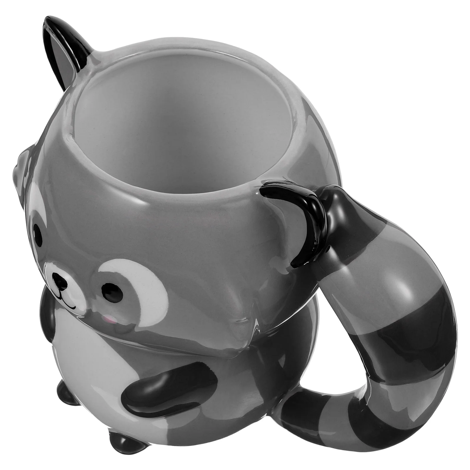 

Cute Ceramic Coffee Mug 3D Raccoon Mug Tea Cup Hand Painted Animal Coffee Cappuccino Latte Cup Drinking Cup Milk Cups Handle