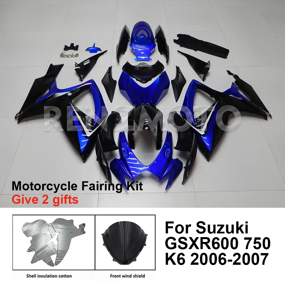 

Motorcycle Fairing Set Body Kit Plastic For Suzuki GSX-R600 R750 2006-2007 K6 Accessories Injection Bodywork S0606-126a