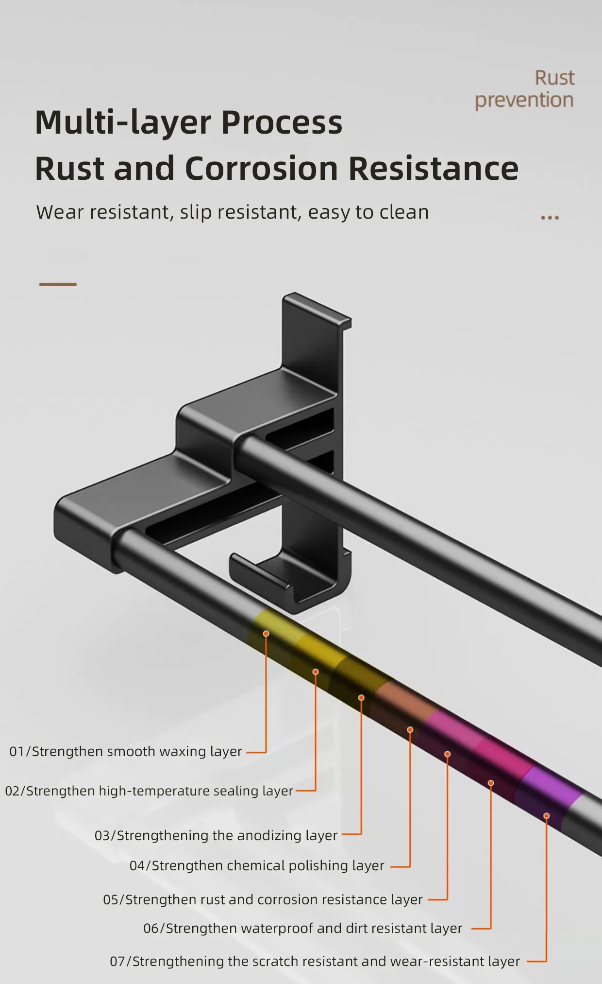 Wall Mounted Towel Rack Image 7
