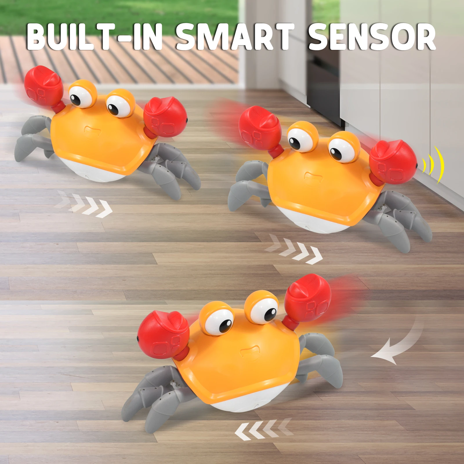 Children Dancing Crab Crawling Interactive Induction Escape Crabs Toy Dancing with Music Educational Toddler Toy Christmas Gift 3