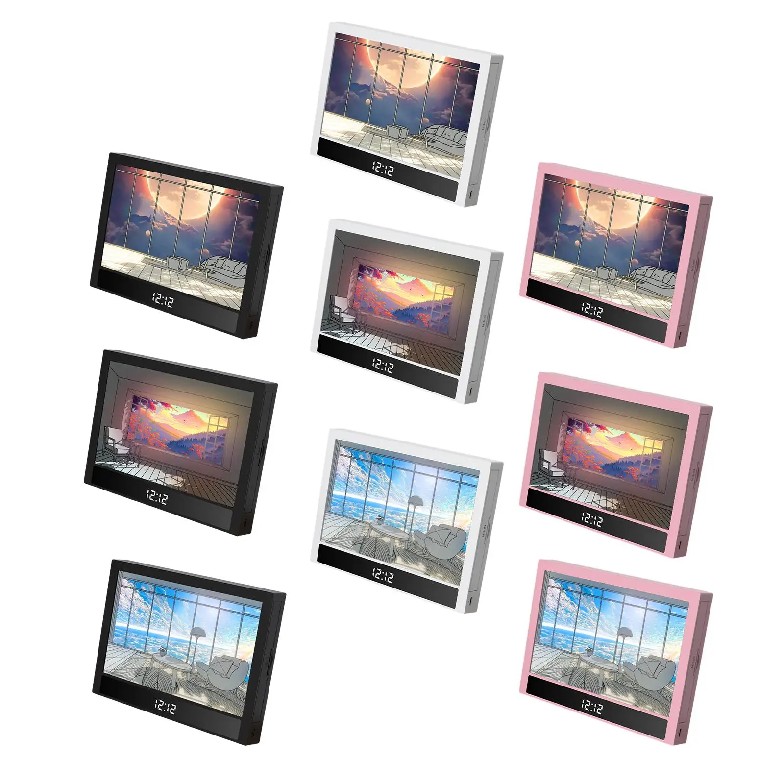 

Lighting Painting Decoration 3 Colors Adjustable Acrylic Painting Night Light for Kitchen Bedroom Party Living Room Dining Room