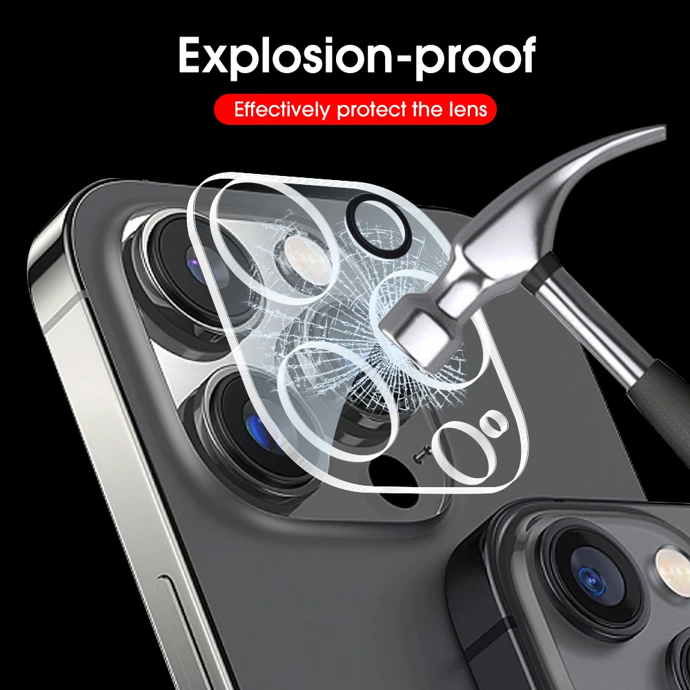 Фото Закаленное стекло для объектива камеры 9H для IPhone 14 Plus Pro Max, защитная пленка для объектива HD для задней линзы IPhone14, защитная крышка для экрана №3