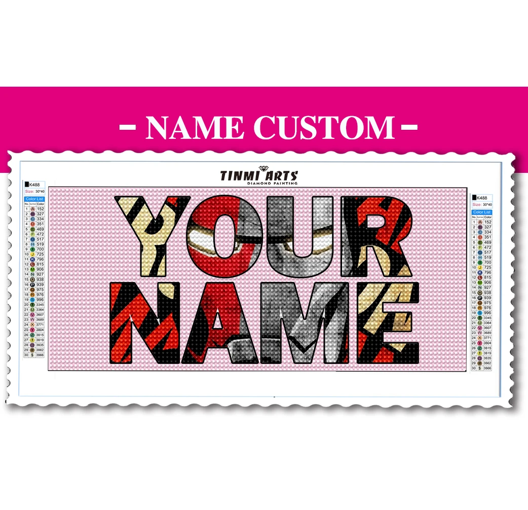 Name custom Diamond painting photo DIY letter full drill poured glue with AB Velvet canvas | Дом и сад