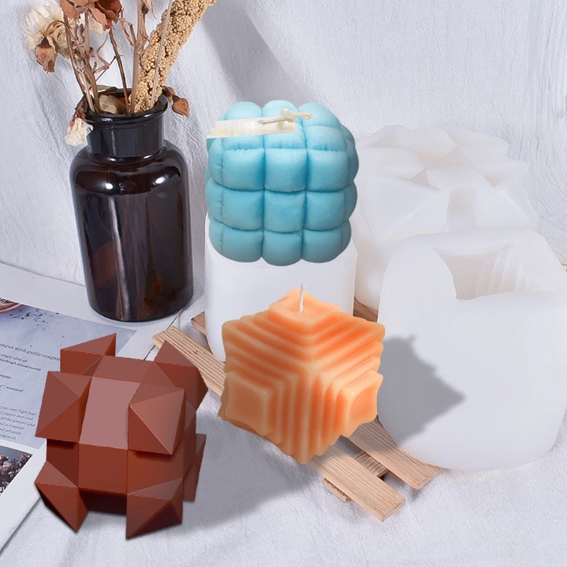 Y4QE 3D Non-stick Spherical Silicone Mold DIY Irregular Stereo Craft Soap Make