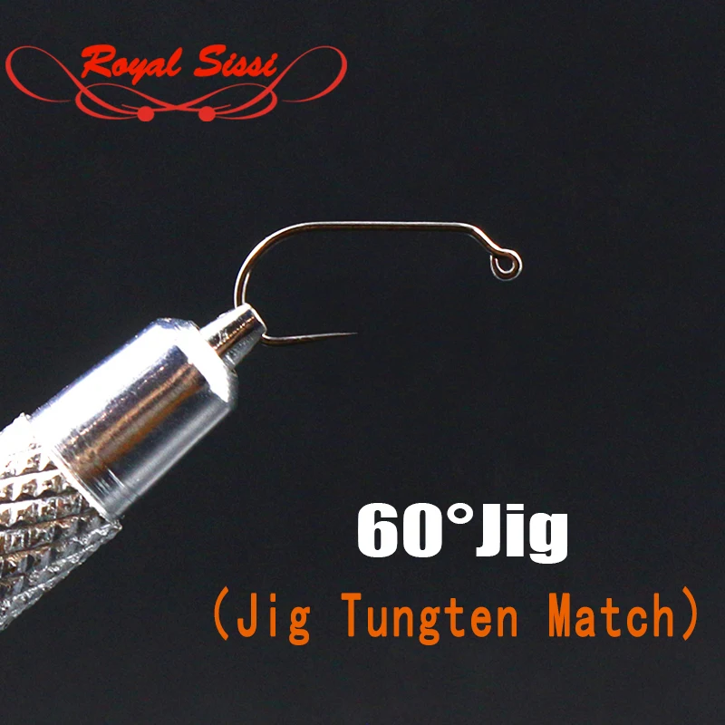 30 PCS 8# 10# 12# 14# 16# Fly Tying Hook 60 Degree Jig Hook/Flat Eye Barbless point For Dry& Wet Flies tungsten beads attachable