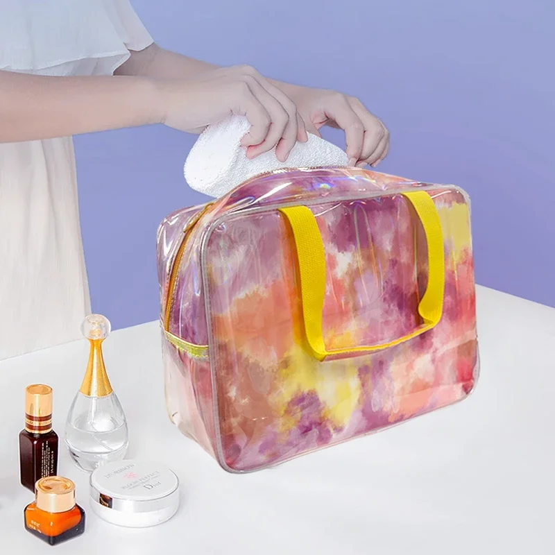 Portable Travel Wash Bag Female Transparent Waterproof Makeup Storage Pouch Large Capacity Cosmetic Organizer Beauty Women Case