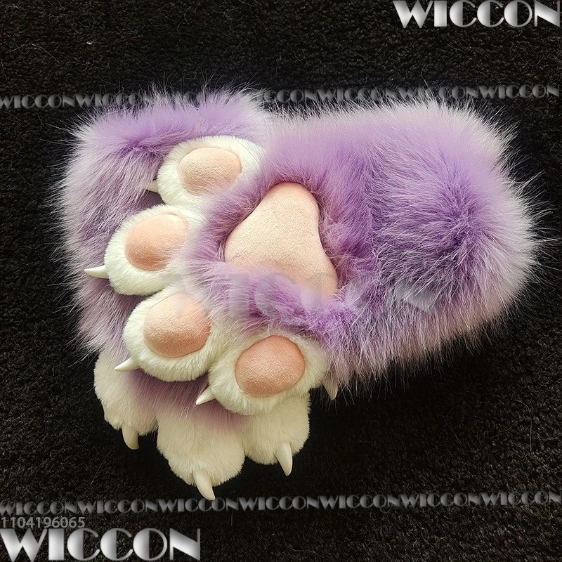 Kig Animal Squeak Sharp Nail Claws Fursuit Kigurumi Furry Cosplay Furred Colorful Kawaii Gloves Holloween Women Men Customized