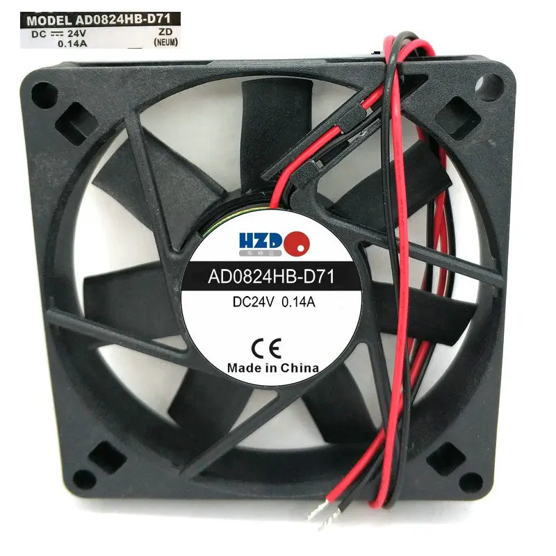 8015 24v 0.14a AD0824HB-D71 2wire COOLING FAN 80*80*15MM 80MM Laptop heat skin