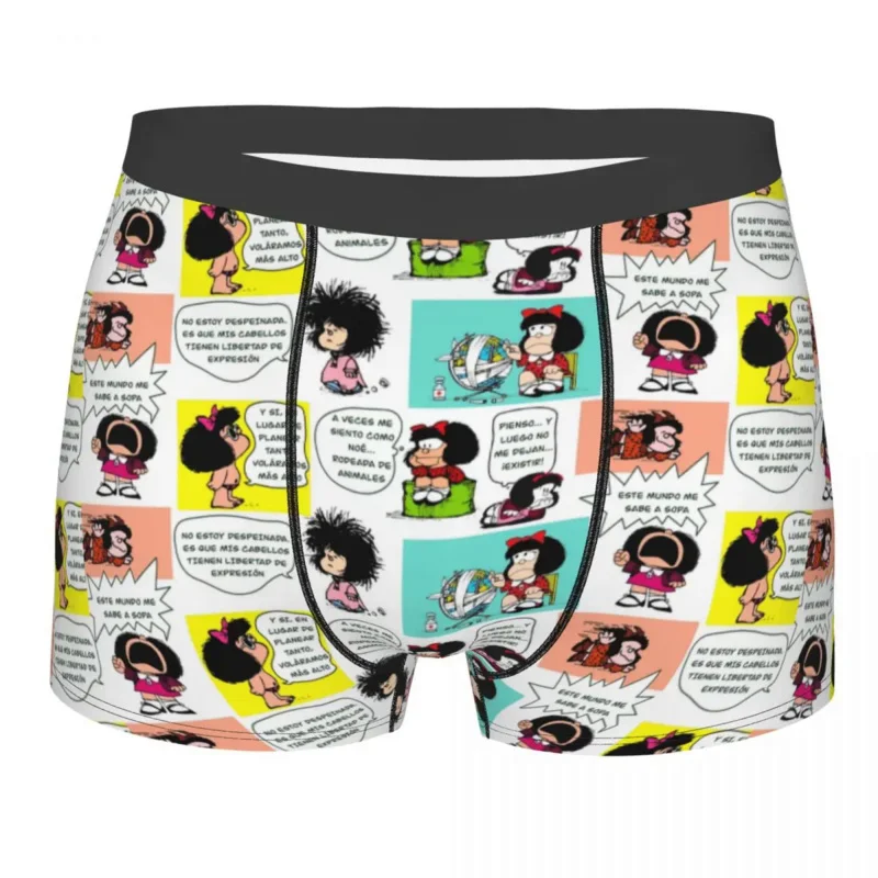 

Manga Quino Mafalda Underwear Male Print Custom Cartoon Boxer Briefs Shorts Panties Soft Underpants