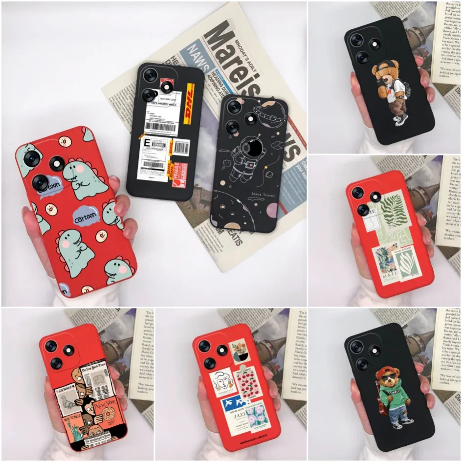 Custodia Per Telefono Per Tecno Spark 10 Spark 10 Pro Spark 10C 4G Cute Fashion Dinosaur Silicone Soft Tpu Per Tecno Spark 10 C Funda Cover