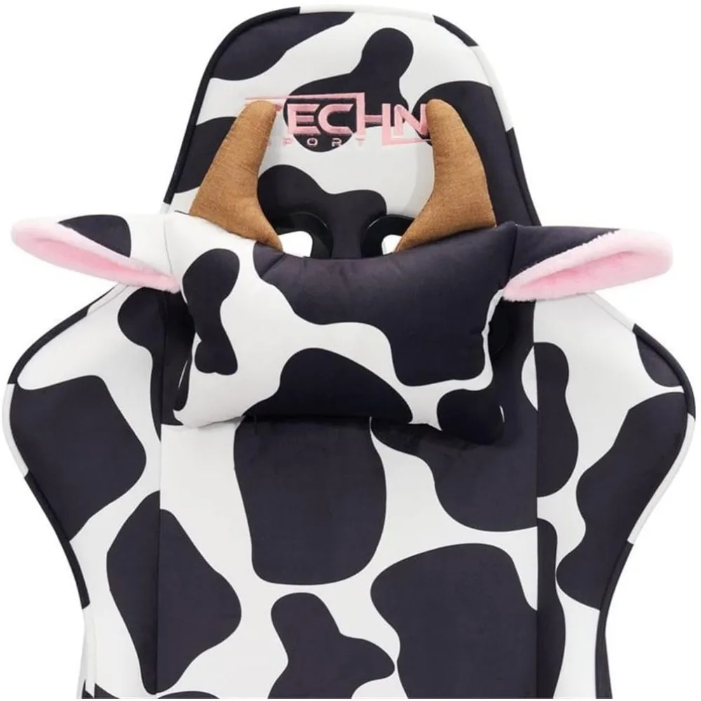 Ergonomics Gaming Chairs with Massage Lumbar Support and Headrest, Computer Chair with Armrest, 360°Swivel Seat. Gaming Chairs 4