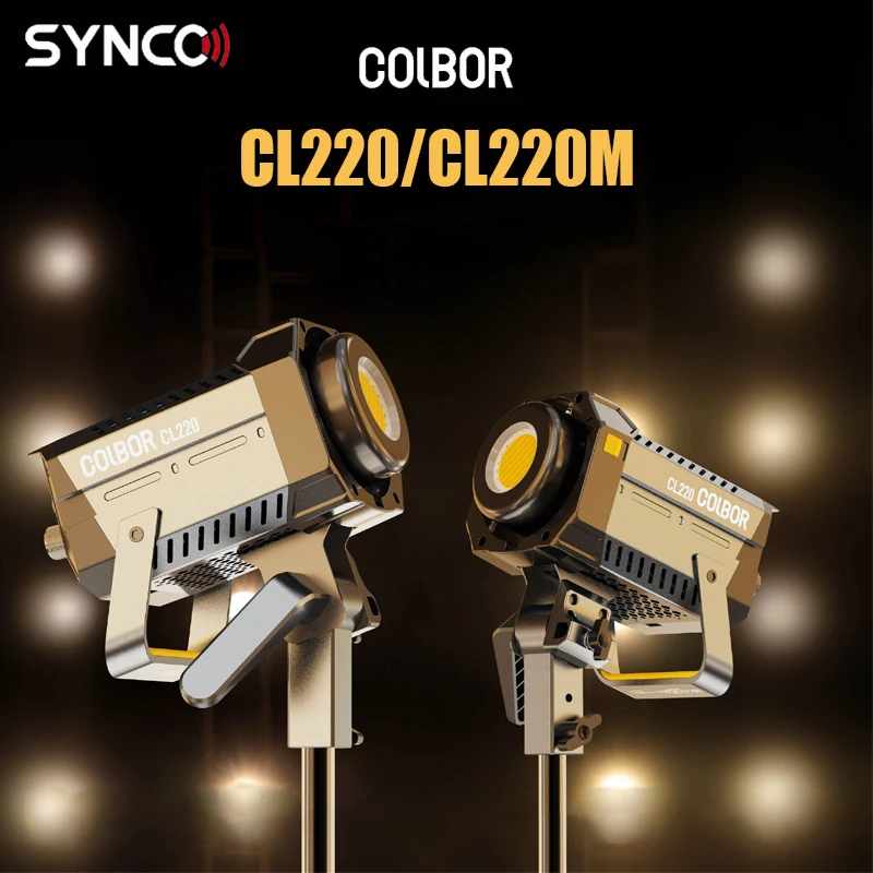 

SYNCO COLBOR CL220/CL220M LED COB Video Light 220W Brighter Camera Light 2700K-6500K Noiseless Studio Photo Lamp for Photography