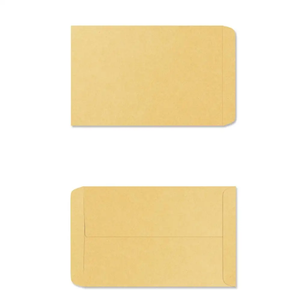 100Pcs Yellow Paper Envelope Envelopes Retro Envelopes Storage Postcard Classic Letter