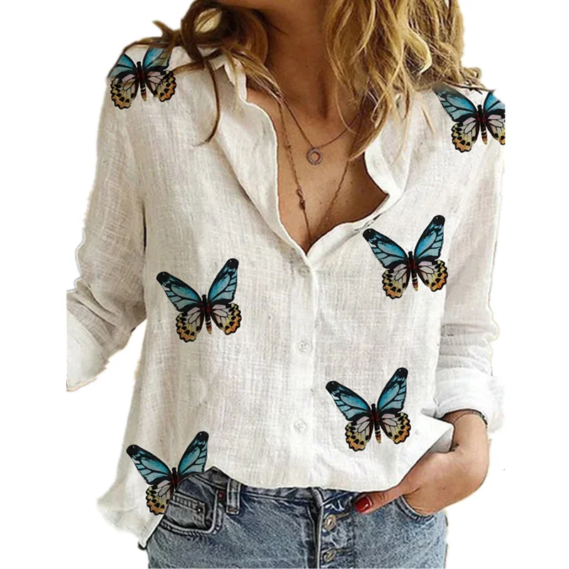 

Женская Винтажная футболка из хлопка и льна, Повседневная рубашка в уличном стиле, весна-осень 2023