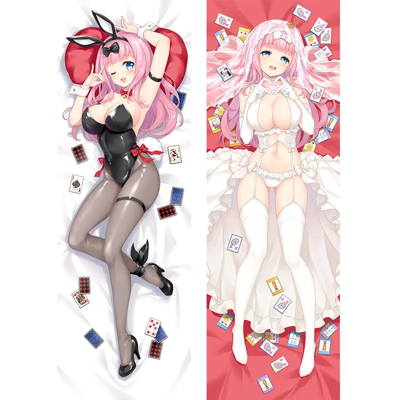 

Anime Kaguya-sama: Love Is War Fujiwara Chika Wedding Cosplay Dakimakura Hug Body Otaku Bed Pillow Cover DIY Custom Pillowcase