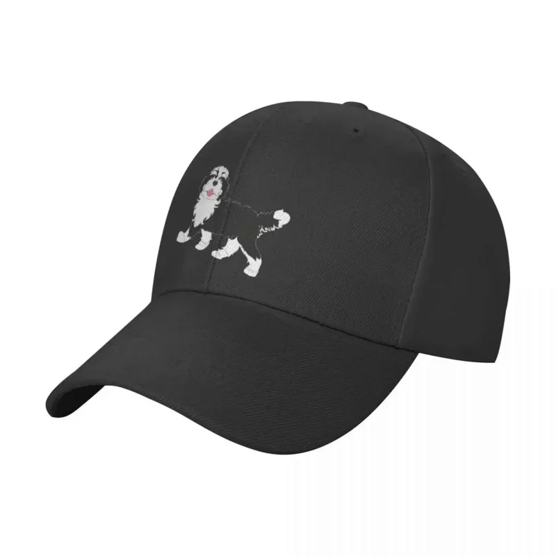 

Black and White Bernedoodle Baseball Cap Designer Hat Hat Luxury Brand Golf Hat Gentleman Men Golf Wear Women's