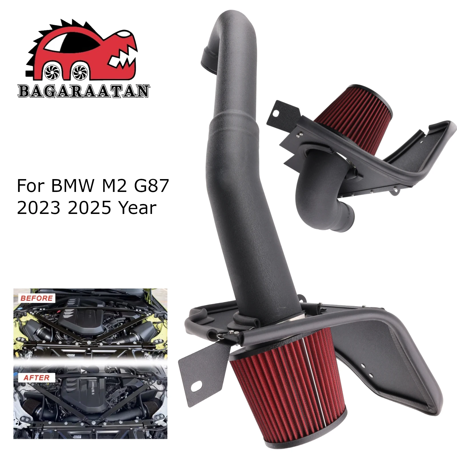 For BMW M2 M3 M4 Engine Air Intake Kit Upgrade Parts for 2021+ Competition G80 G82 G83 G87 S58 3.0T Engine High Flow