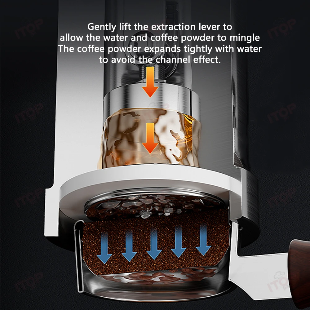 ITOP 58 ミリメートルハンドプレスエスプレッソメーカーコーヒーマシン