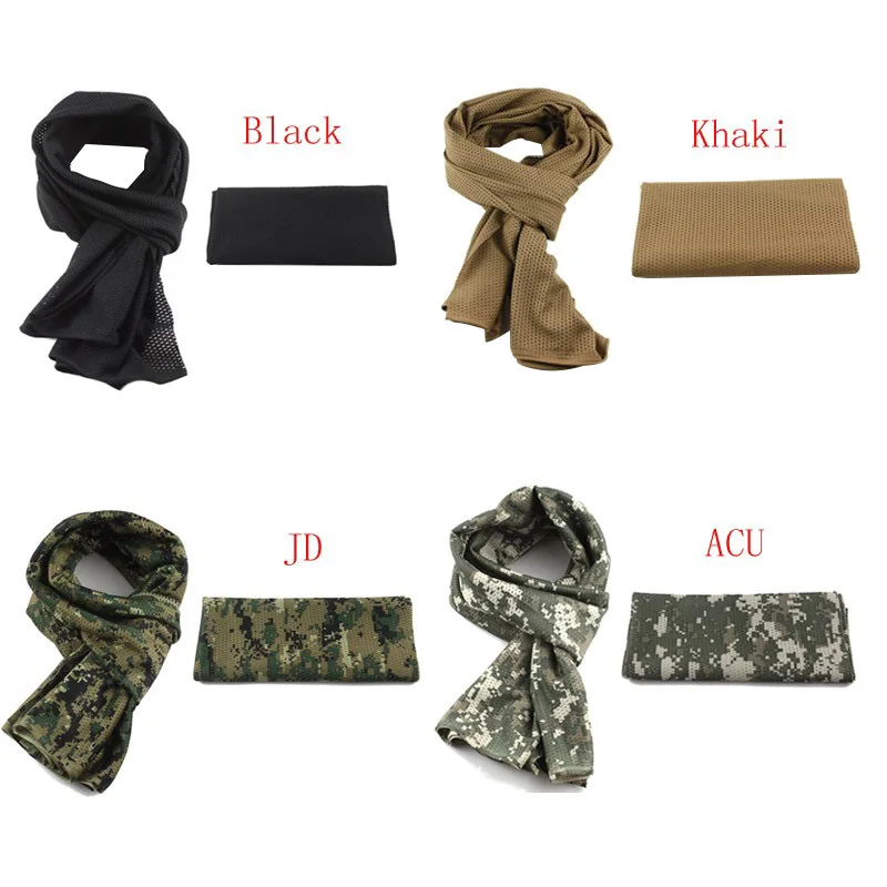 VULPO Tactical Camouflage Scarf Multifunctional Mesh Breathable Scarf Wrap Mask Shemagh Veil For Airsoft hunting Hiking bandana scarf tactical scarf hiking scarves hiking scarf hunting scarf camo scarf