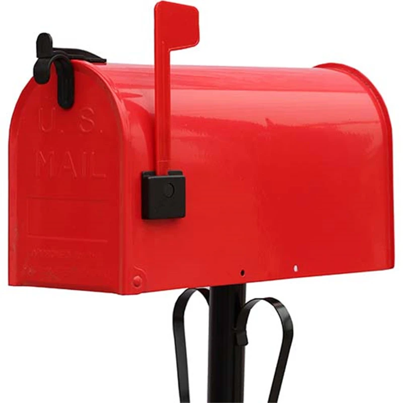 American Style PostMount Mailboxes Stand Floor Metal Postbox Outdoor Garden Park Villa