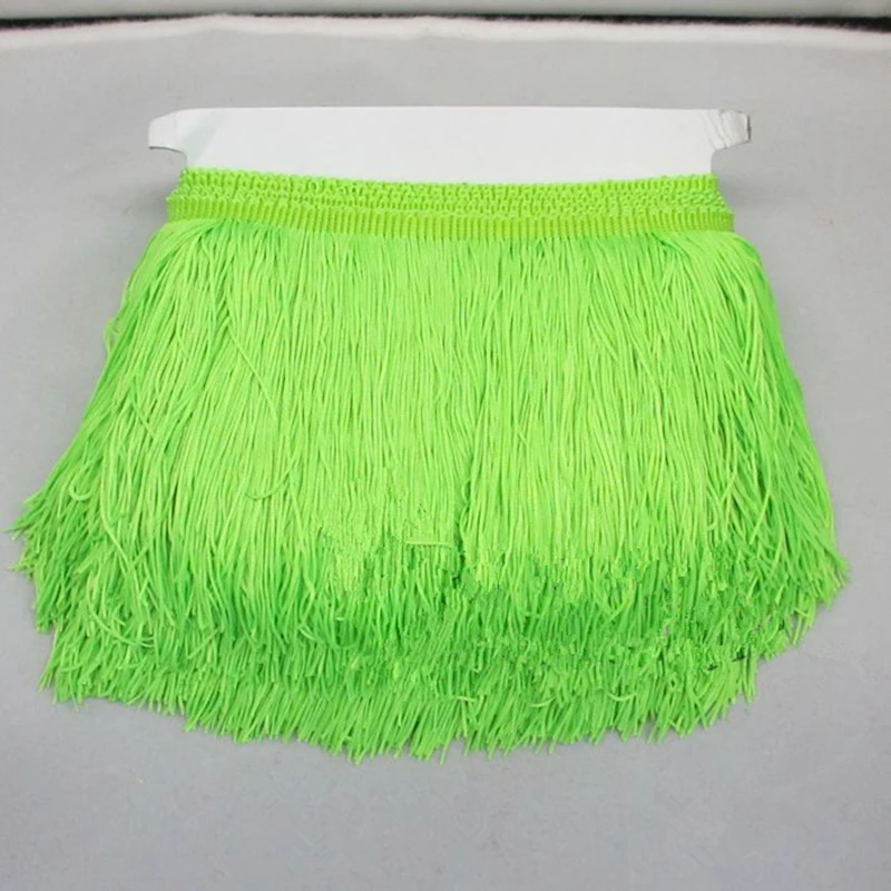 QUARKZMAN 5 Iarde 4 Pollici Catena Frangia Trim Nappe Cucito Trim Frangia in Poliestere Trim Nastro per Cucito Fai Da Te Artigianato Abbigliamento Lampada Decorazione, Arancione Fluorescente