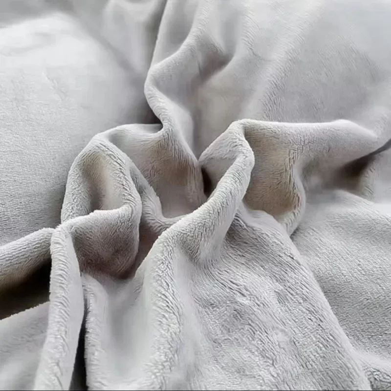 Flannel Coral Fleece Solid Color Duvet Cover Winter Thickened Warm Queen Comforter Cover Double Single No Pillowcase Sheet duvet cover