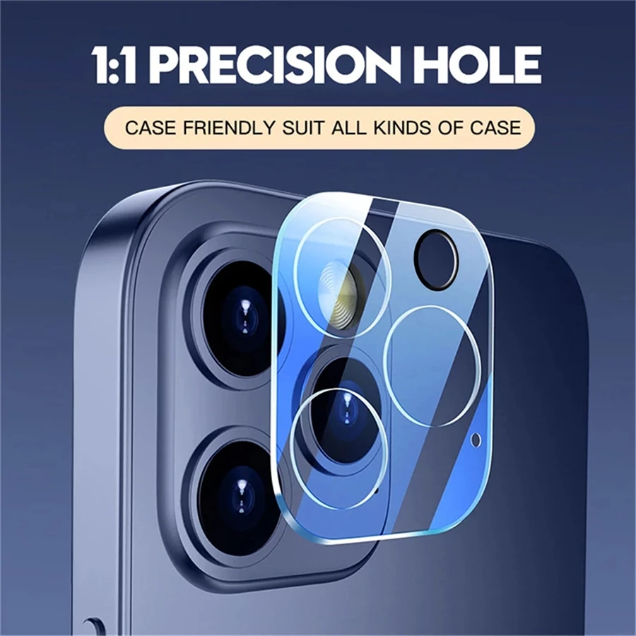 1-5 Pezzi Protezione Lente Fotocamera in Vetro Temperato HD a Copertura Totale per iPhone 16 13 11 12 14 15 17 Pro Max Plus 17 Air - immagine 2