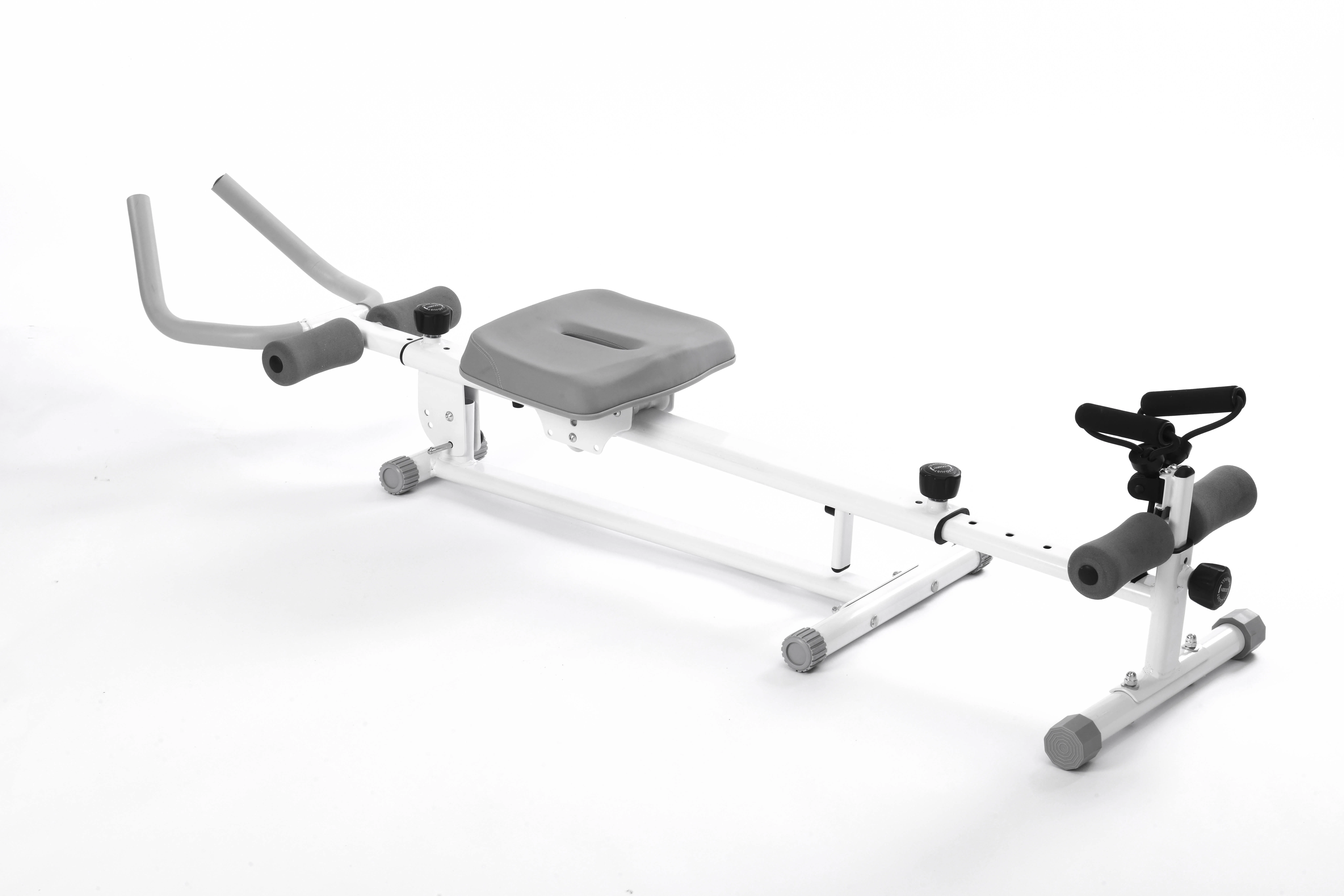 Rowing Machine 4 in 1 Rowing and Abdominal Machine with 2 Levels of Workout Resistance Quiet Foldable Row