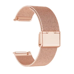 Premium Stainless Steel Metal Strap for Smartwatches - 22mm Band (Mesh rosegold)