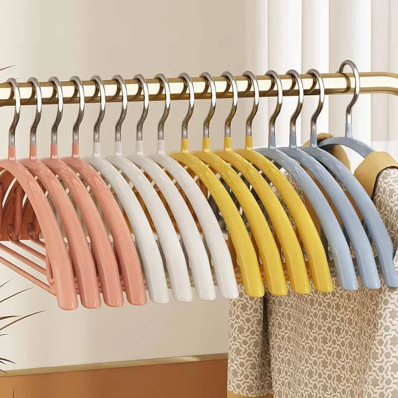 Clothes hanger 5PCS PVC Round Metal Household Non-slip Adult Clothes Hanger