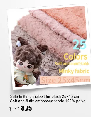 Description Picture 4 of item160x50cm Diy Handmade Doll Fur Fabrics Aetificial Lmitation 100% Polyester Teddy Wool Fabric
