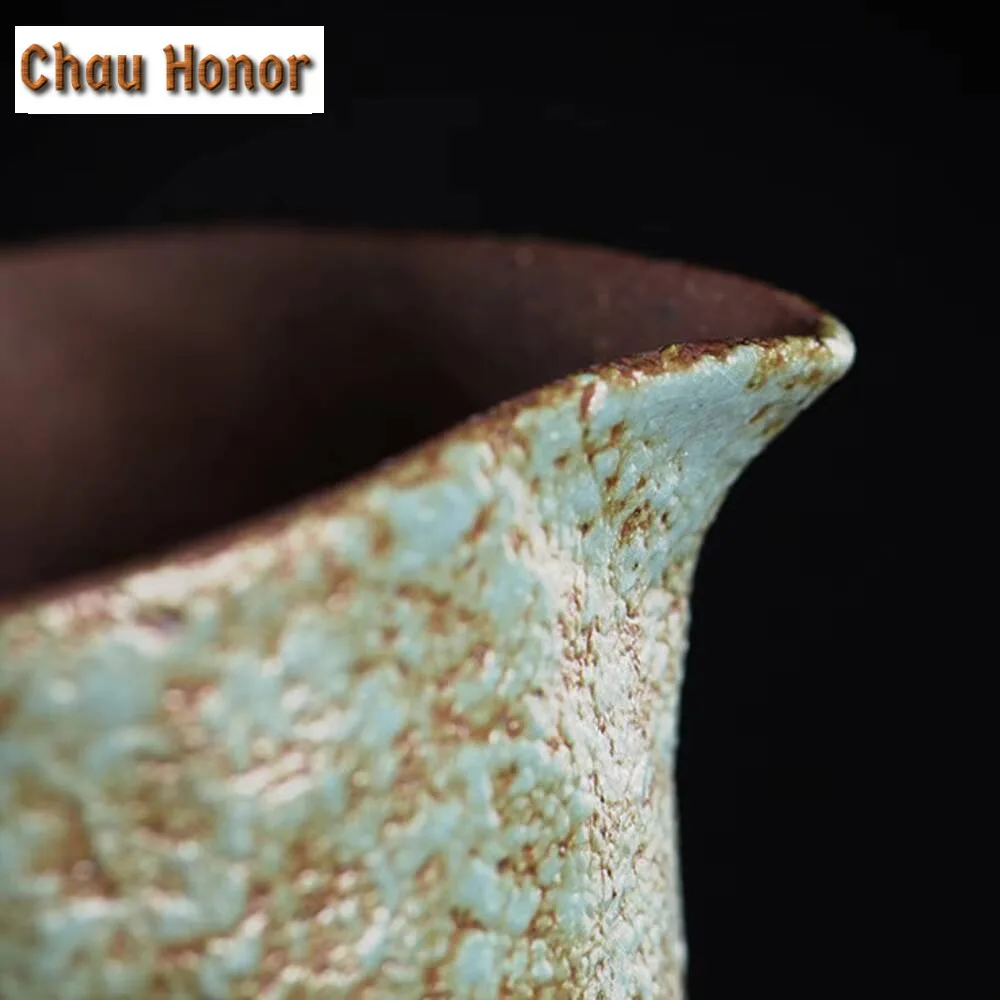 Creative Coarse Pottery Tea Pitcher Japanese Stoneware Tea-separating Cha Hai Household Justice Cup Tea Tableware Accessories