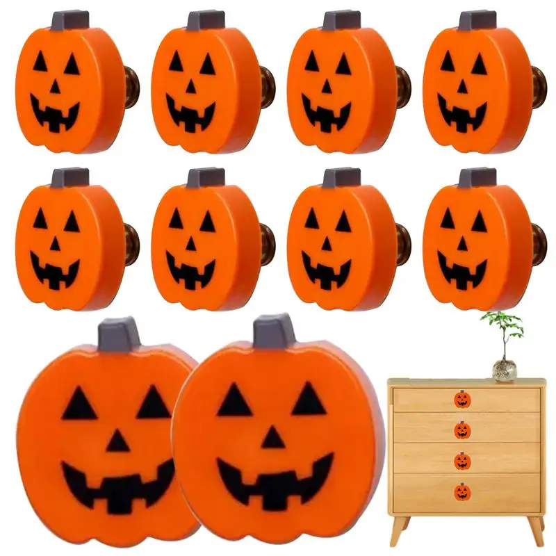 10 Pack Dresser Hand Cover Pumpkin Door Knobs Reusable Knobs For Dresser Drawers Door Drawer Pulls Halloween Decorations