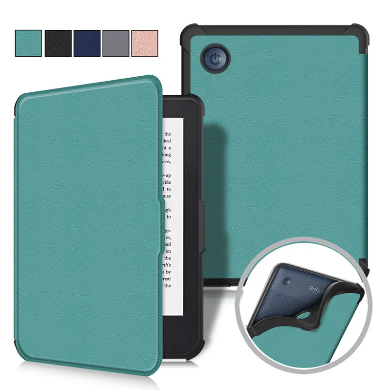 Ebook Cover Per Kobo Clara 2E 2022 Custodia 6 "Pu Leather Soft Back Smart Funda Protettiva Per Kobo Clara 2E Cover Capa Coque + Pen