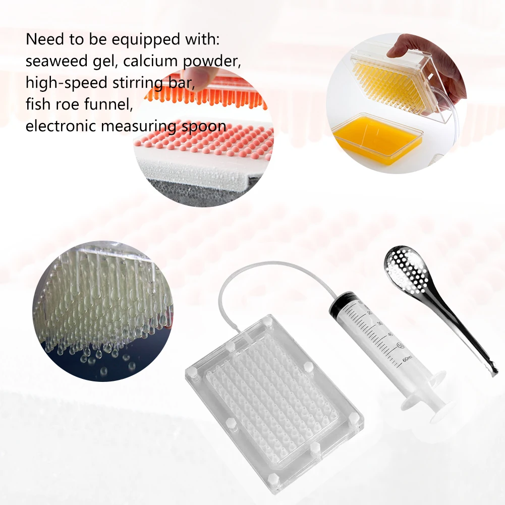 Molecular Gourmet Tools Transparent Molecular Gastronomy Kit with Spoon 4