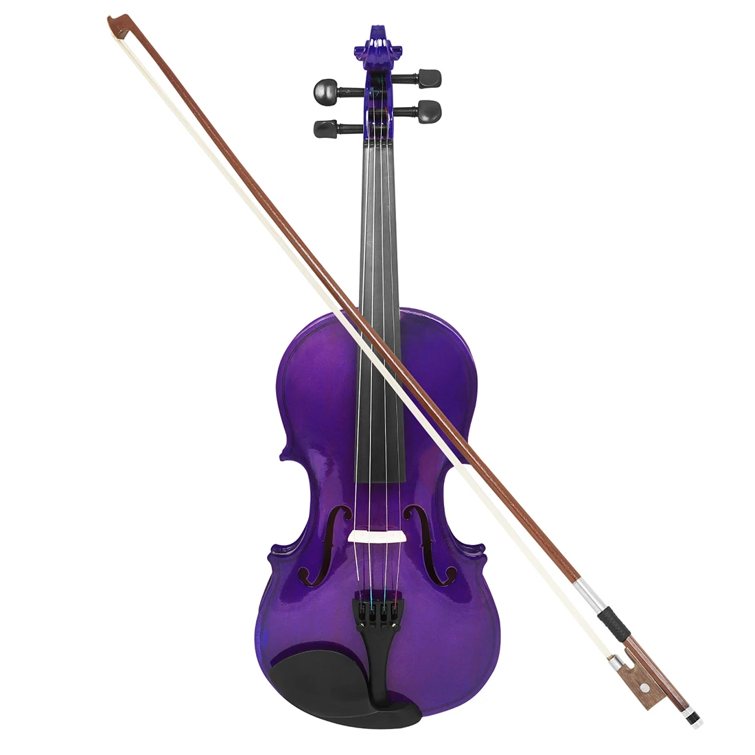 Acoustic Violin 4/4 Full Size Solid Wood Acoustic Violin for Beginner with Case and Bow