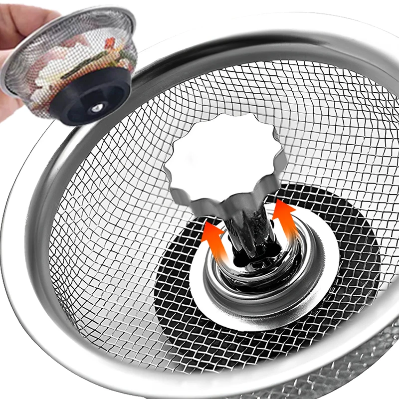 

Stainless Steel Kitchen Sink Strainers Anti-blocking Sink Sewer Filter Mesh Universal Sink Stopper Hair Catcher Drains Filter