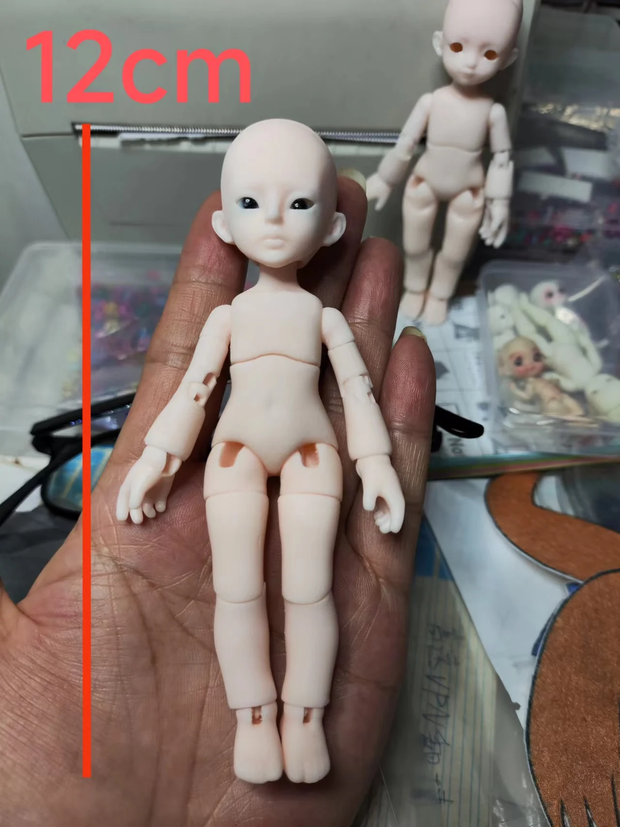 Ceramic Resin Doll Ornaments Japanese Doll Decorative Art BJD