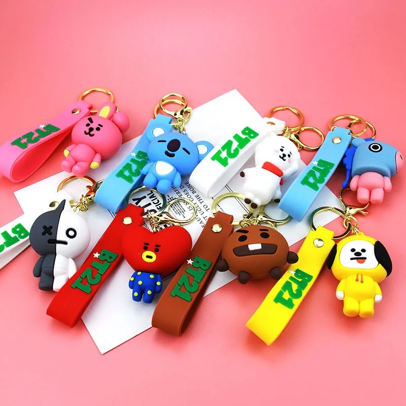 

Мультяшная BT21ED серия SHOOKY MANG KOYA кулинарная Модель Кукла сумка украшение кулон кавайная силиконовая кукла брелок подарок на день рождения для детей