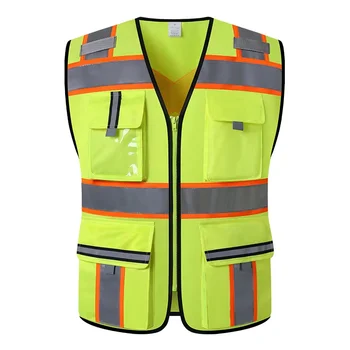 Safety Vest for Construction Workers Night Safety Workwear High Visibility Vest 1