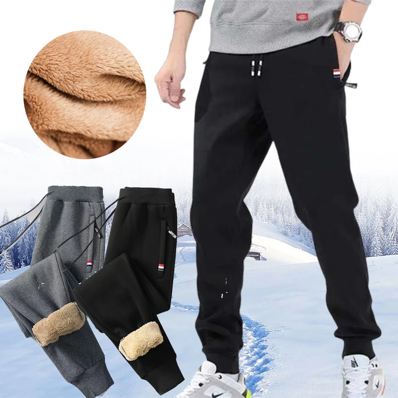 

Winter Lambswool Warm Casual Pants Men Fitness Sportswear Tracksuit Bottoms Sweatpants Trousers Track Pants Mens Joggers M-5Xl