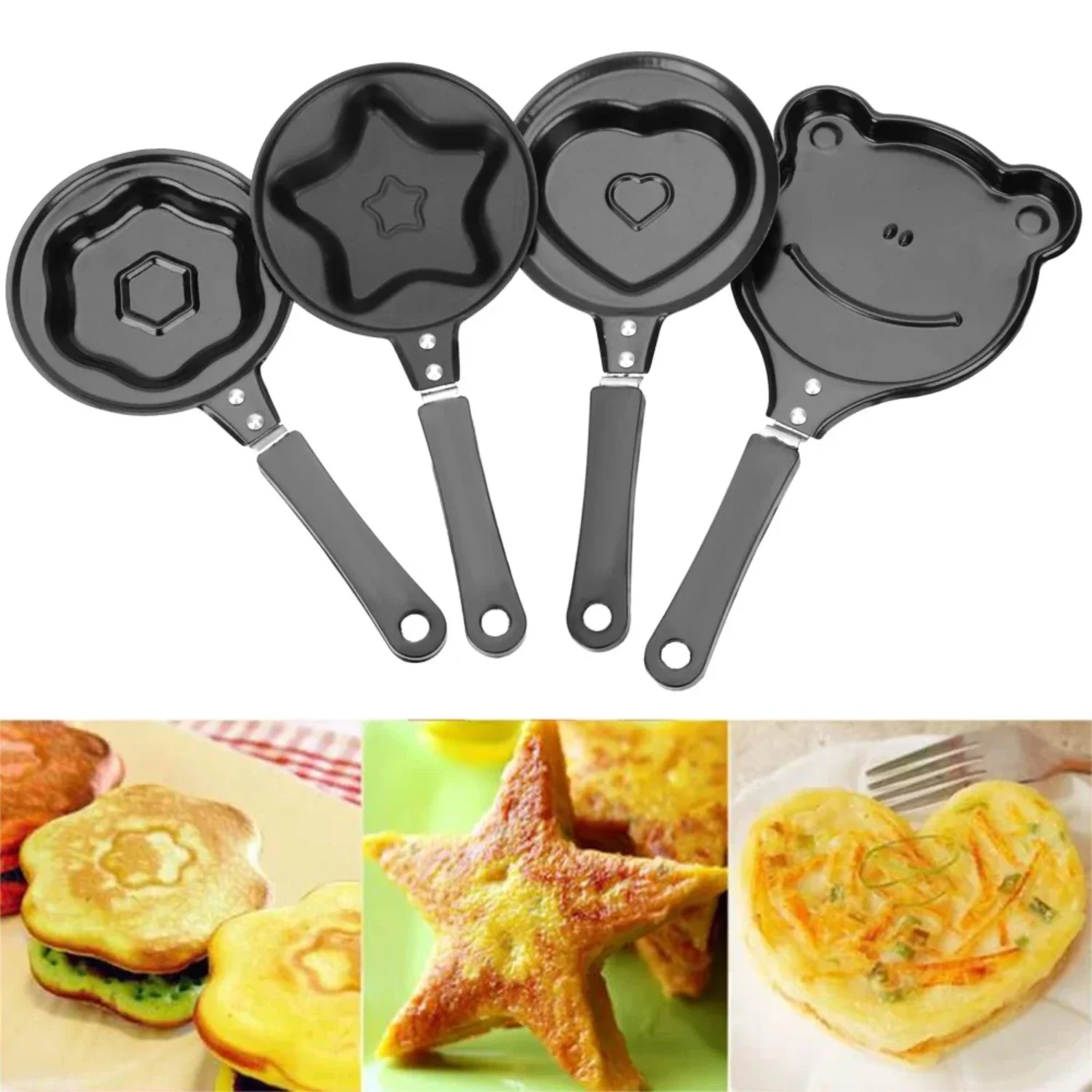Hot Sale 1pc Mini Cute Breakfast Frying Pot Non-Stick Frying Pan Pancake Maker Kitchen Tools Mold Pan Flip Omelette Mold