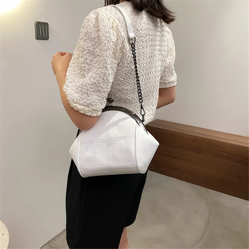 Chain Design Ladies Shoulder Bag PU Leather Women Messenger Bags Solid Color Designer Women's Wallet crossbody bag women handbags leather shoulder bag pu crossbody bag